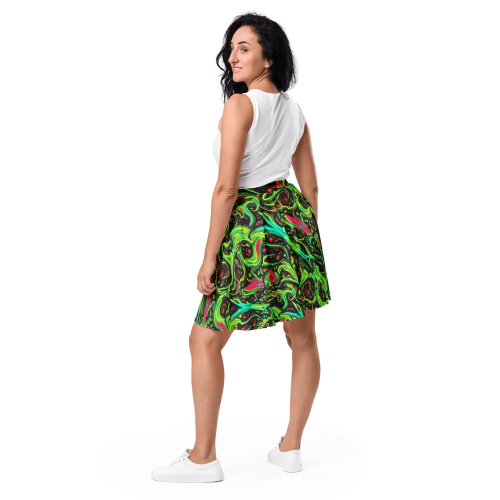 Luminous Ooze on Skater Skirt — Back