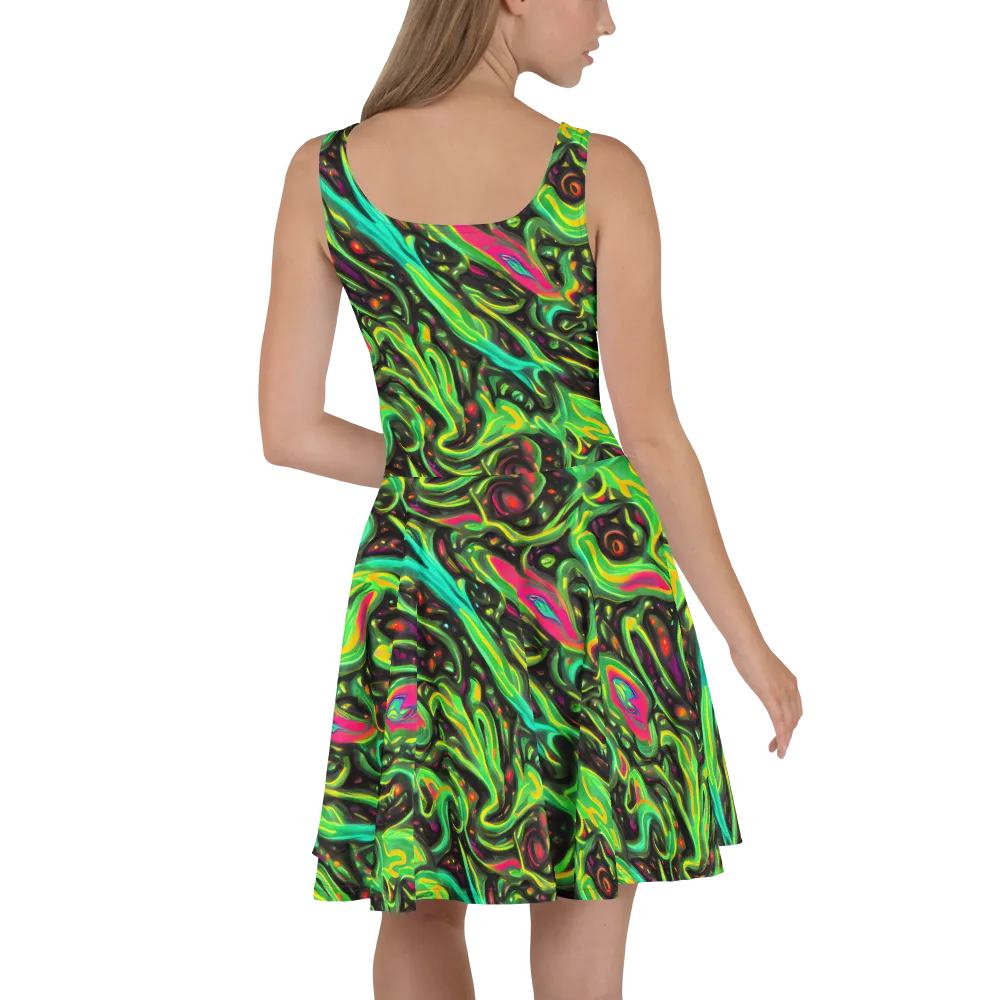 Luminous Ooze on Skater Dress — Back