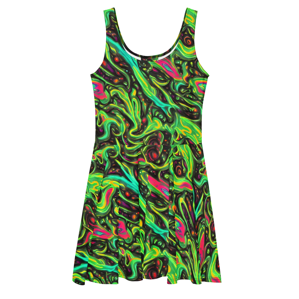Luminous Ooze on Skater Dress — Front