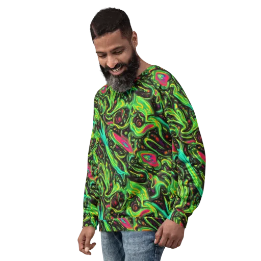 Luminous Ooze on a Sweatshirt