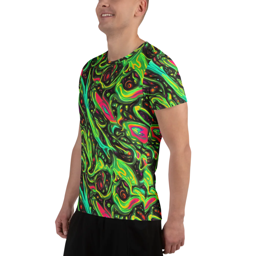 Luminous Ooze on Men's Athletic T-Shirt — Left
