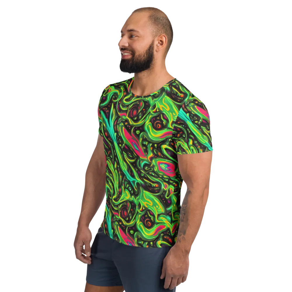Luminous Ooze on Men's Athletic T-Shirt — Left