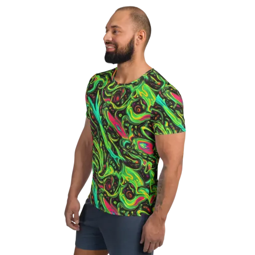 Luminous Ooze on a Men's Athletic T-Shirt