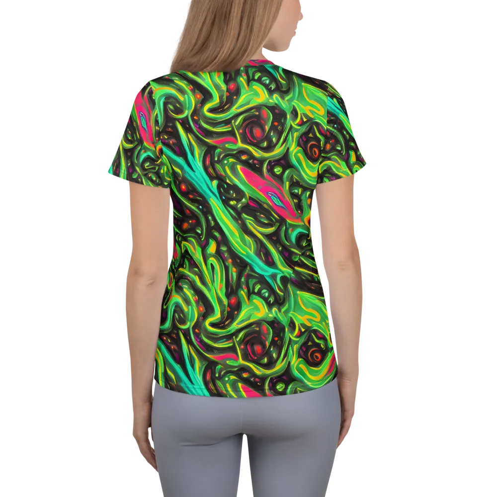 Luminous Ooze on Women's Athletic T-Shirt — Back