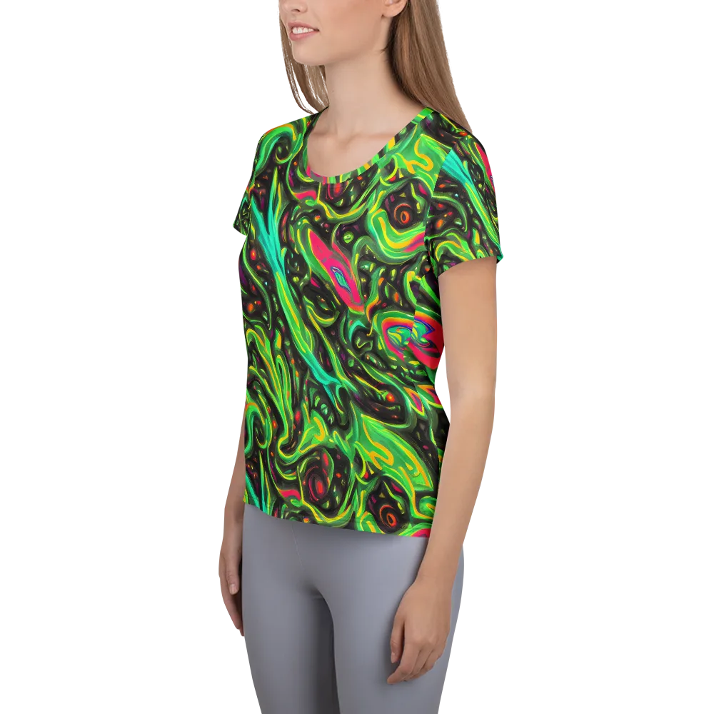 Luminous Ooze on Women's Athletic T-Shirt — Left