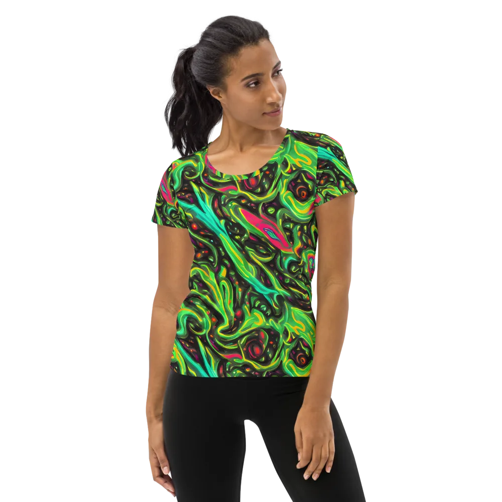 Luminous Ooze on Women's Athletic T-Shirt — Front