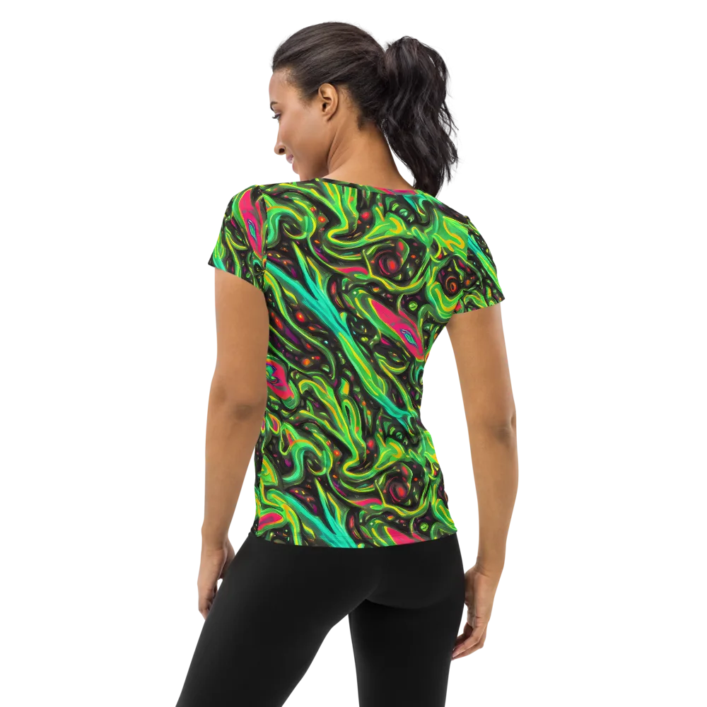 Luminous Ooze on Women's Athletic T-Shirt — Back