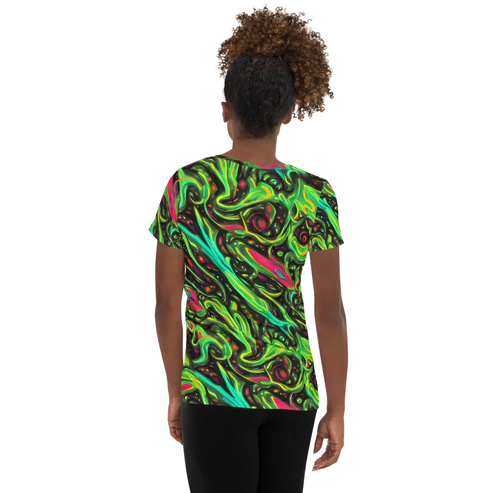 Luminous Ooze on Women's Athletic T-Shirt — Back