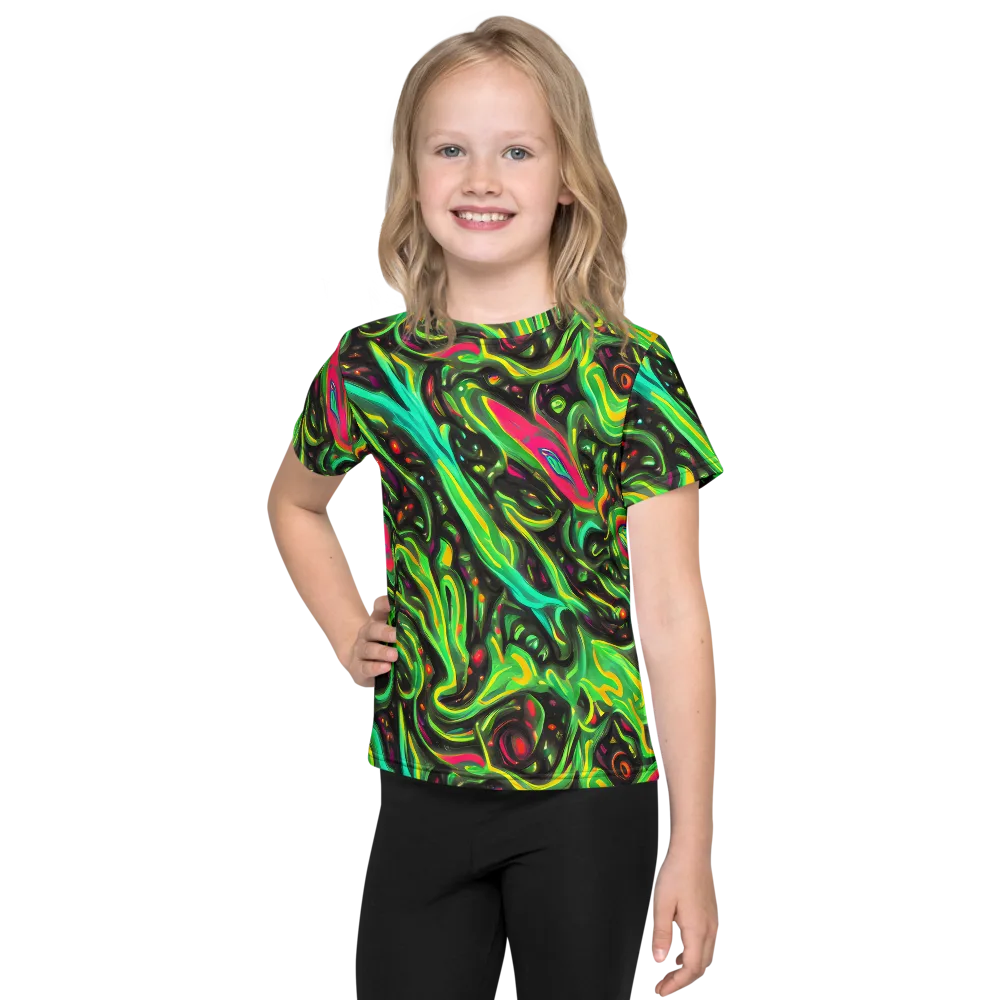 Luminous Ooze on Kids Crew Neck T-Shirt — Front