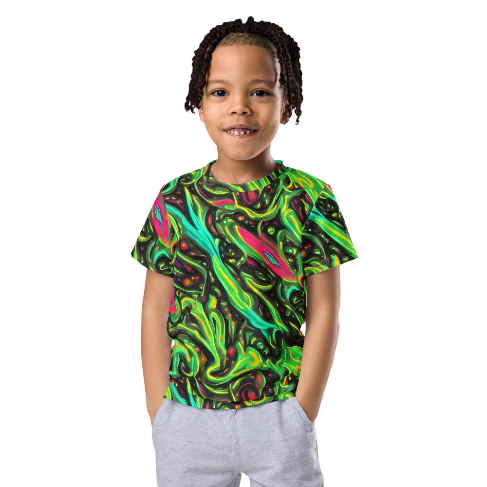 Luminous Ooze on Kids Crew Neck T-Shirt — Front