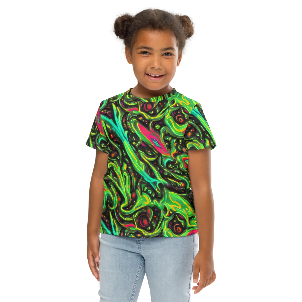 Luminous Ooze on Kids Crew Neck T-Shirt — Front