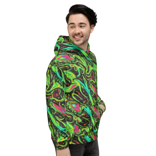 Luminous Ooze on a Hoodie