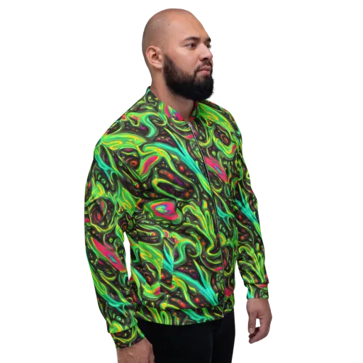 Luminous Ooze on a Bomber Jacket