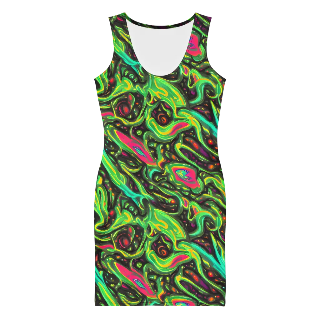 Luminous Ooze on Bodycon Dress — Front