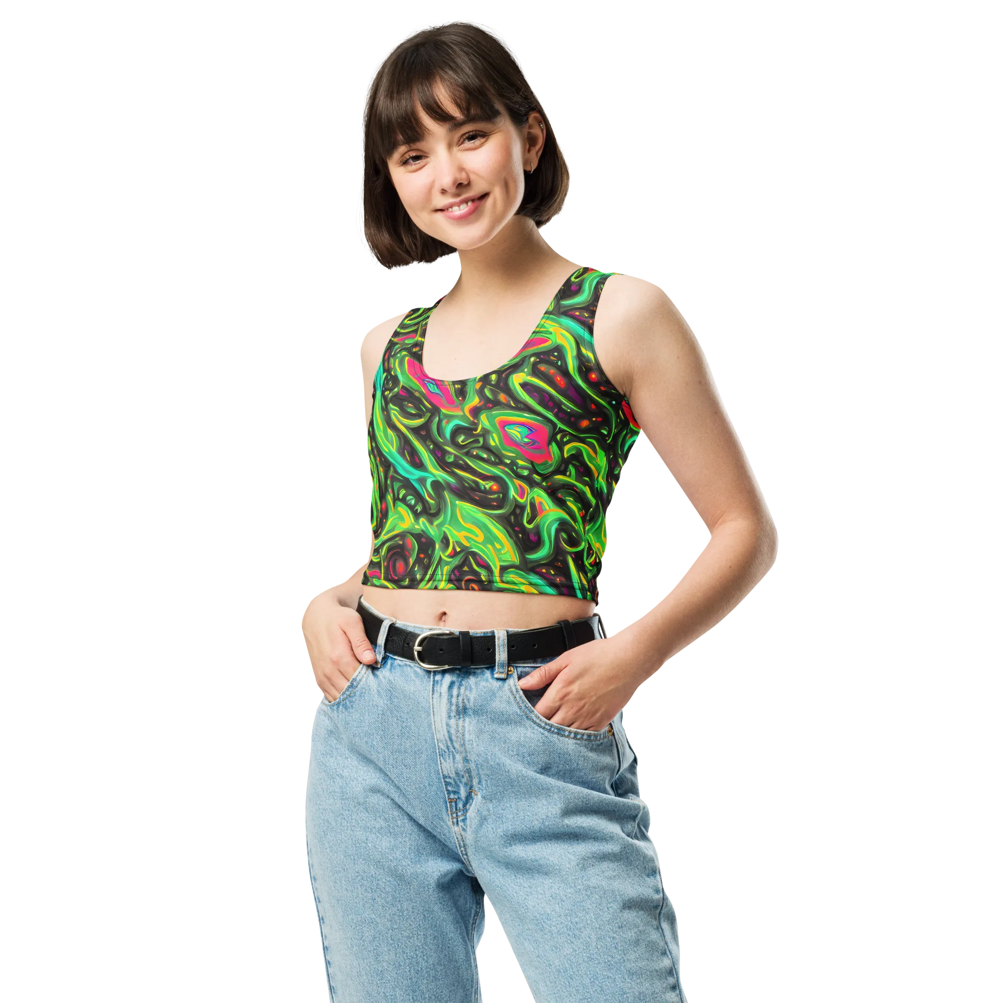 Luminous Ooze on Crop Top — Front