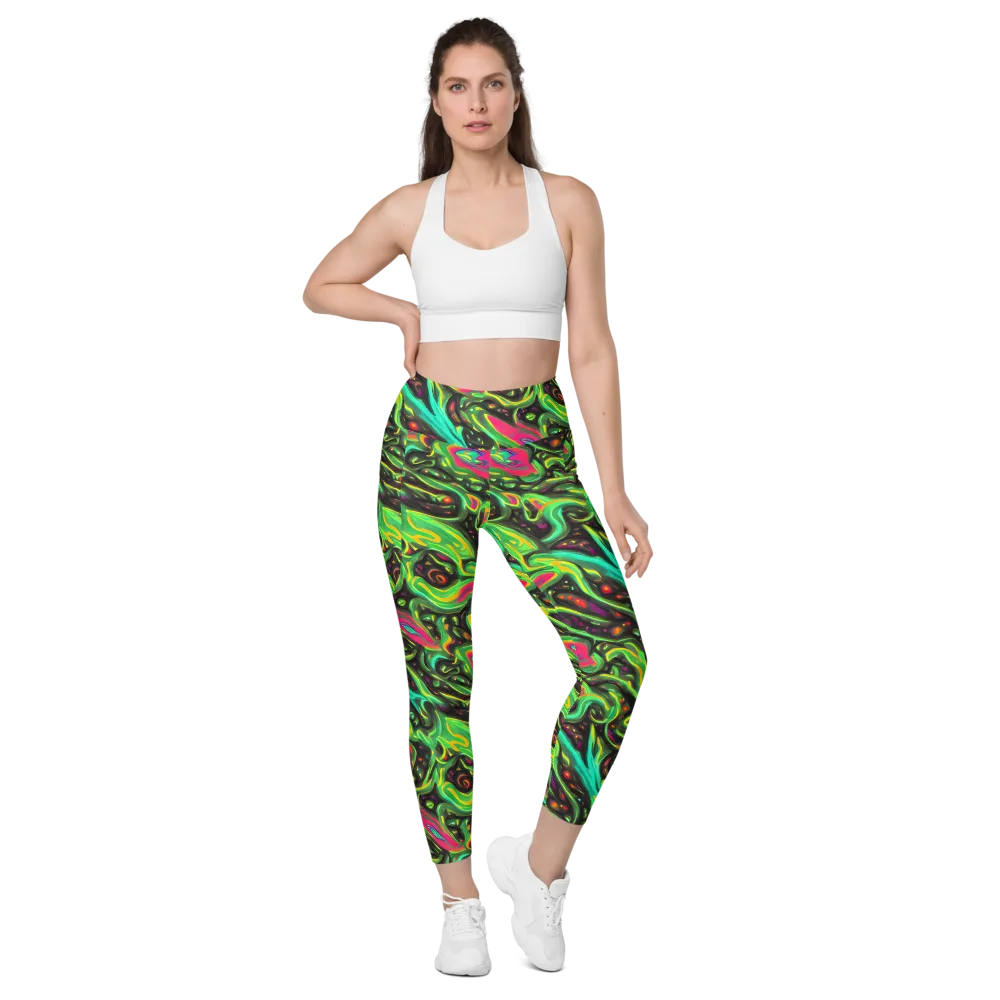 Luminous Ooze on Leggings with Pockets — Front