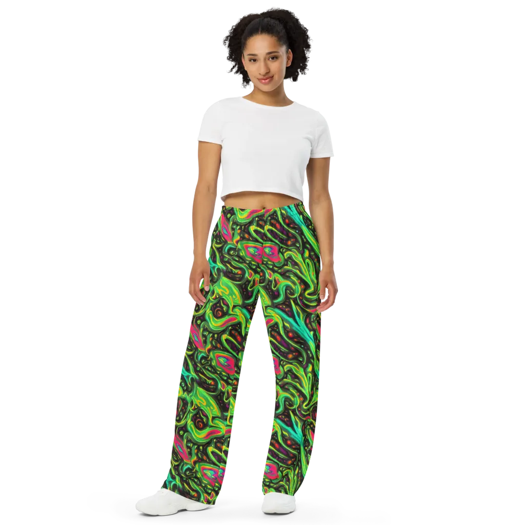 Luminous Ooze on Wide-Leg Pants — Front