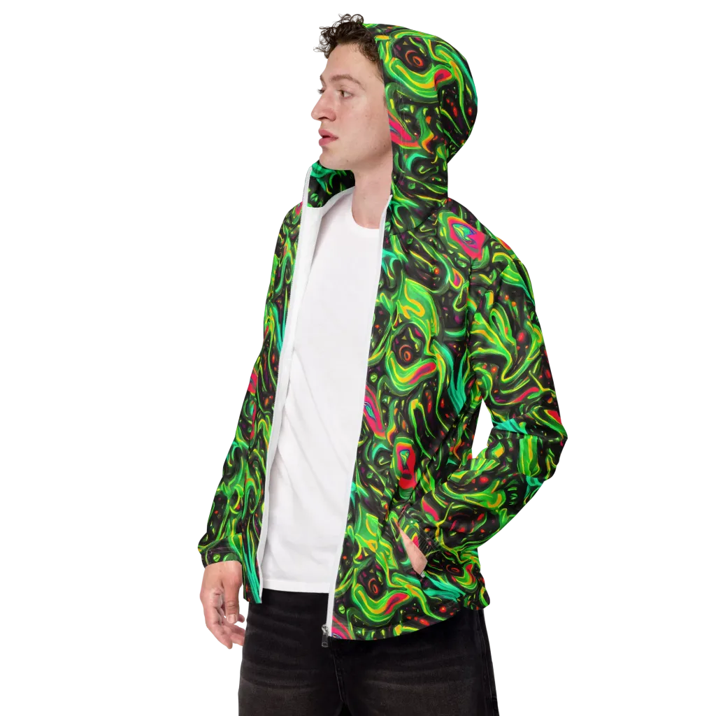 Luminous Ooze on Men's Windbreaker — Left Front