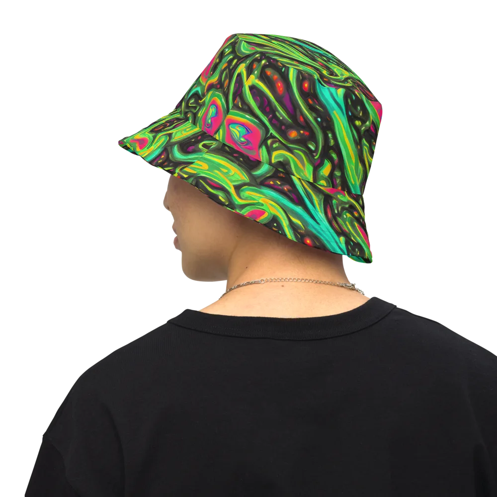 Luminous Ooze on Reversible Bucket Hat — Back Inside