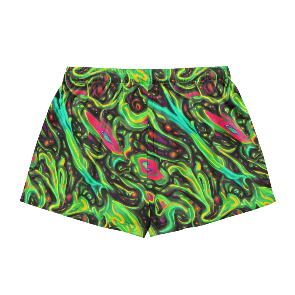 Luminous Ooze on Women's Pajama Shorts — Back