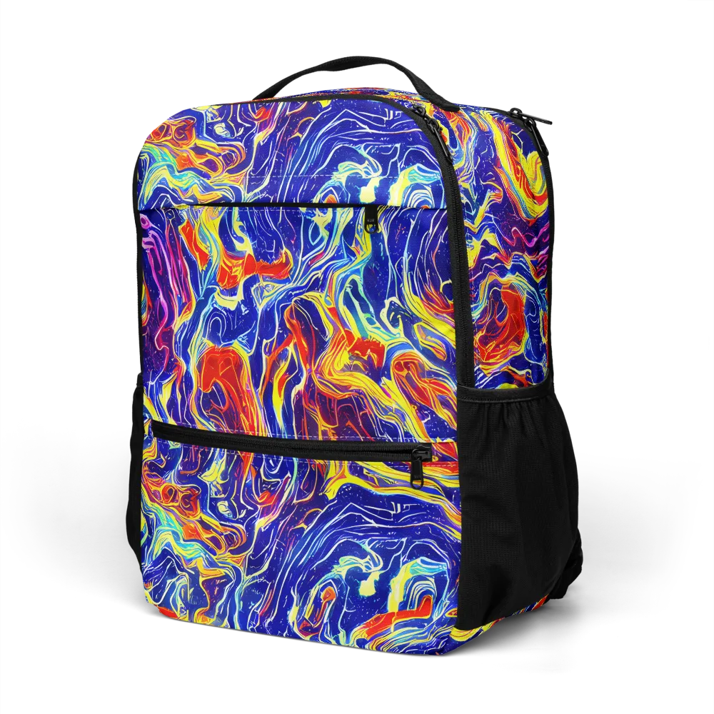 Firework Ocean on Utility Backpack — Left Front