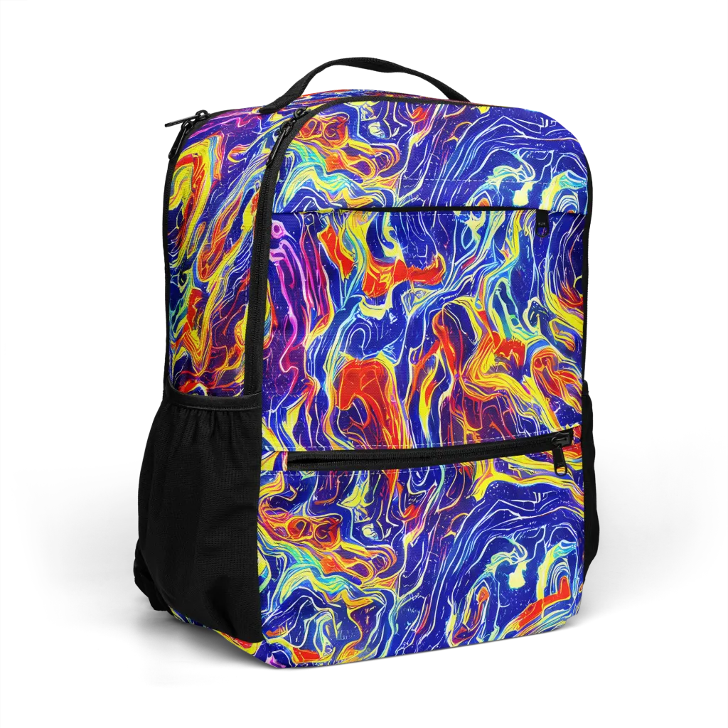 Firework Ocean on Utility Backpack — Right Front