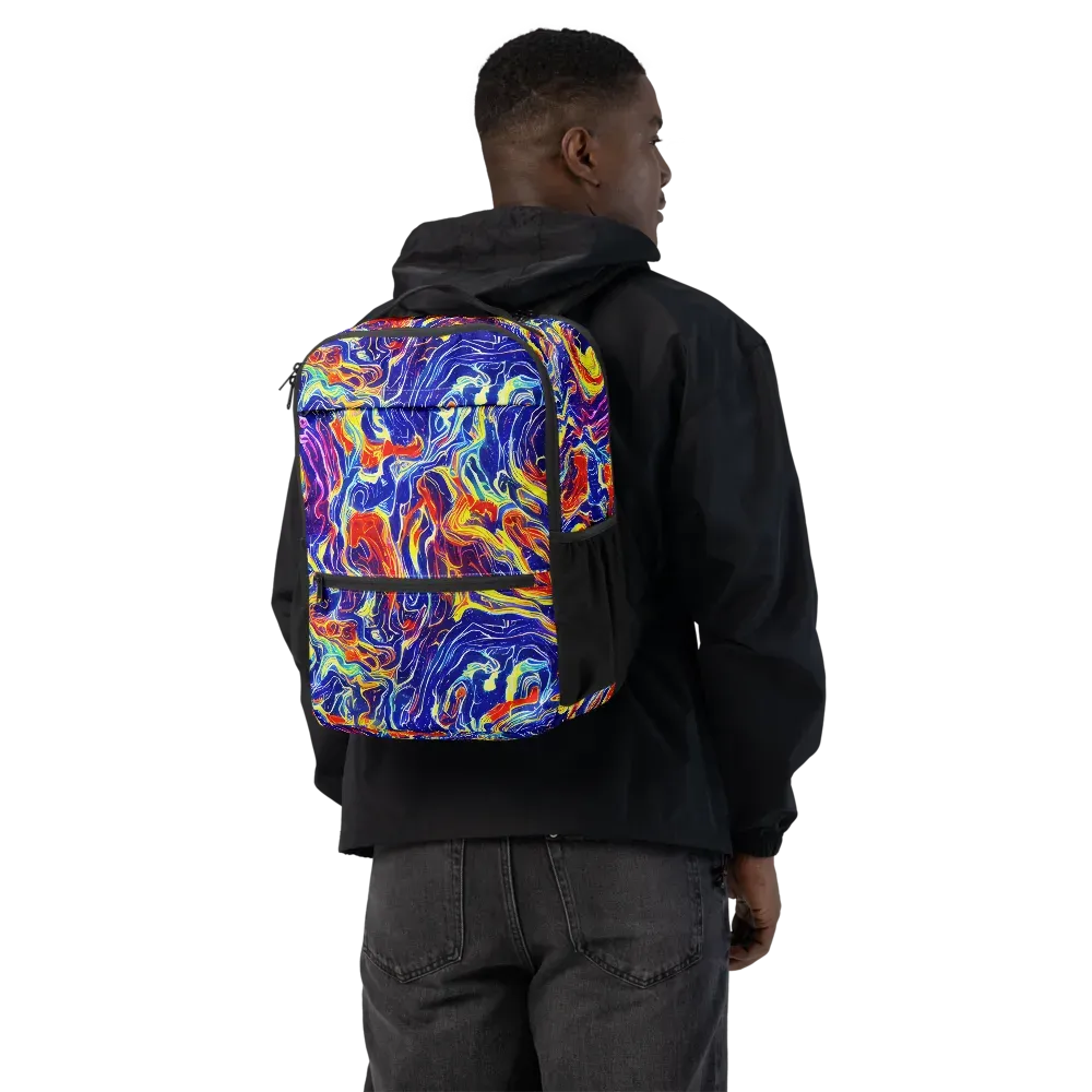 Firework Ocean on Utility Backpack — Back