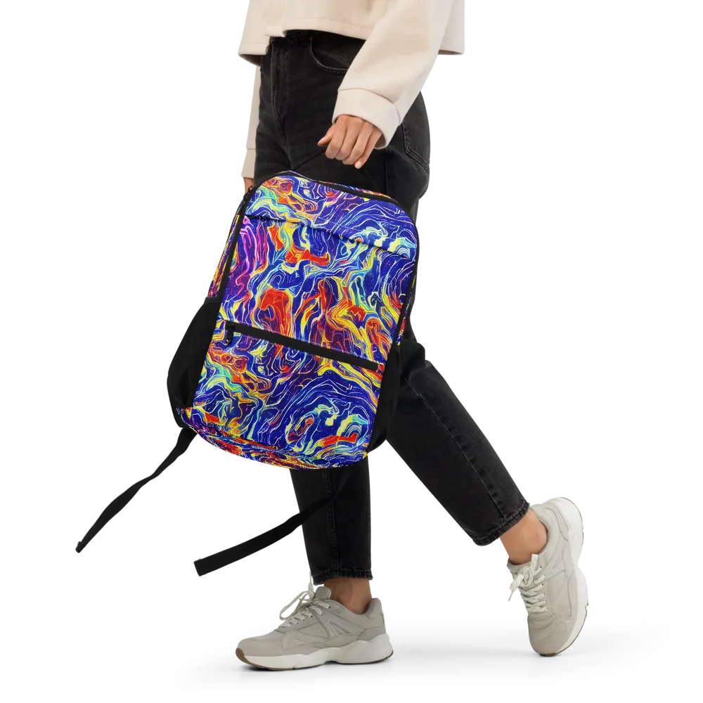 Firework Ocean on Utility Backpack — Front