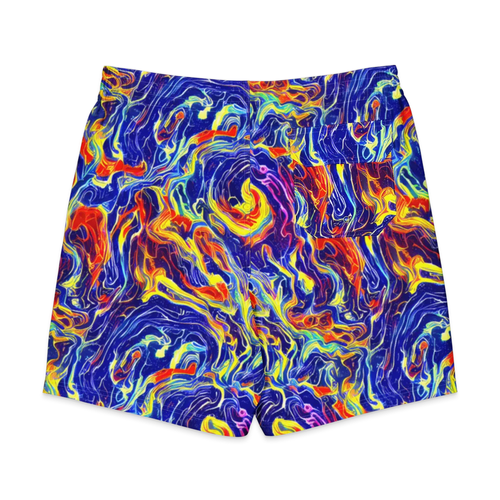 Firework Ocean on Men's Board Shorts — Back