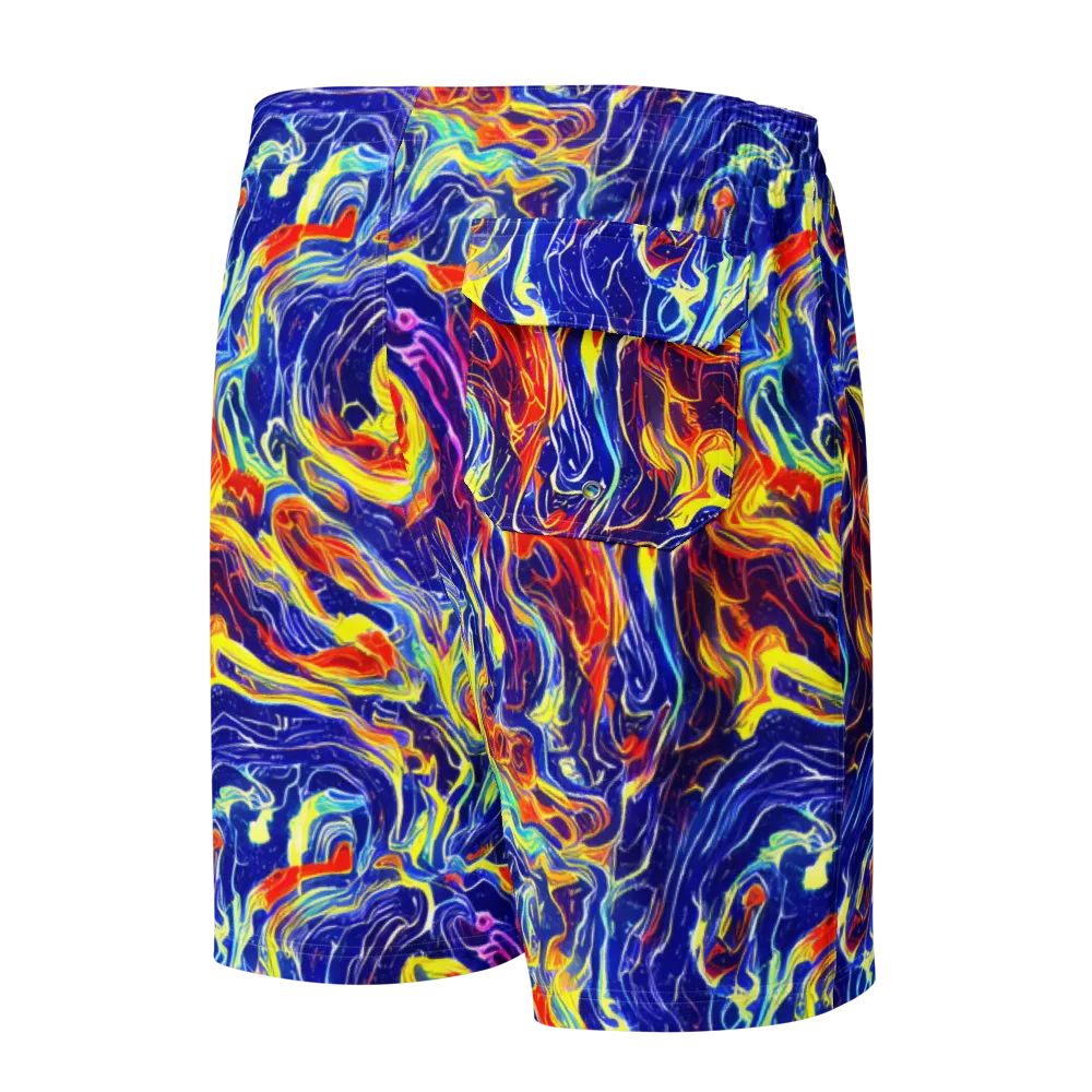 Firework Ocean on Men's Board Shorts — Back