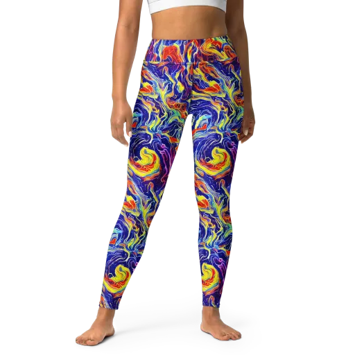 Firework Ocean on a Yoga Leggings