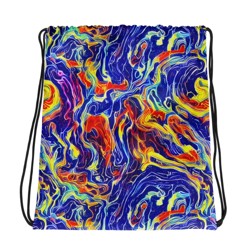 Firework Ocean on a Drawstring Bag