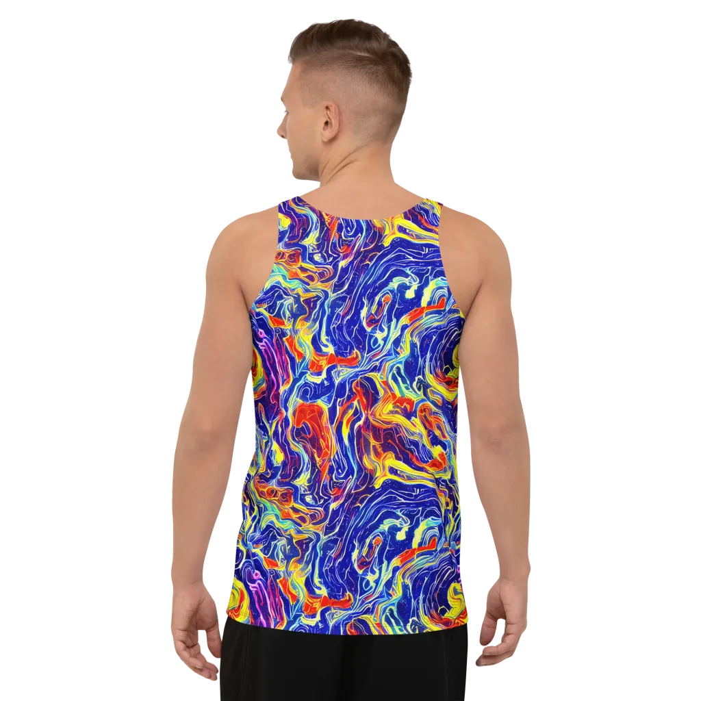Firework Ocean on Men's Tank Top — Back