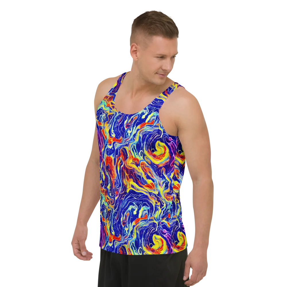 Firework Ocean on Men's Tank Top — Left Front