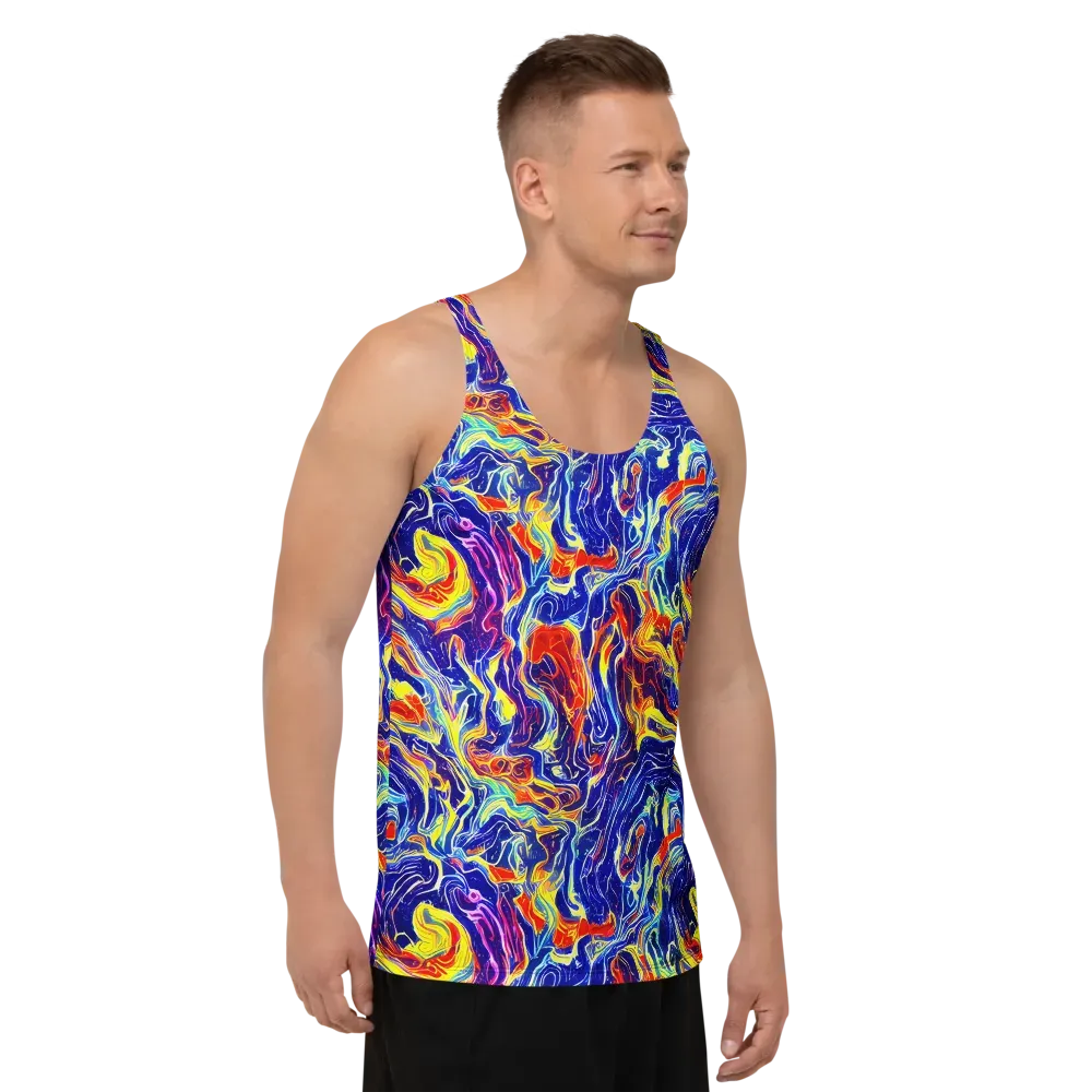 Firework Ocean on Men's Tank Top — Right Front