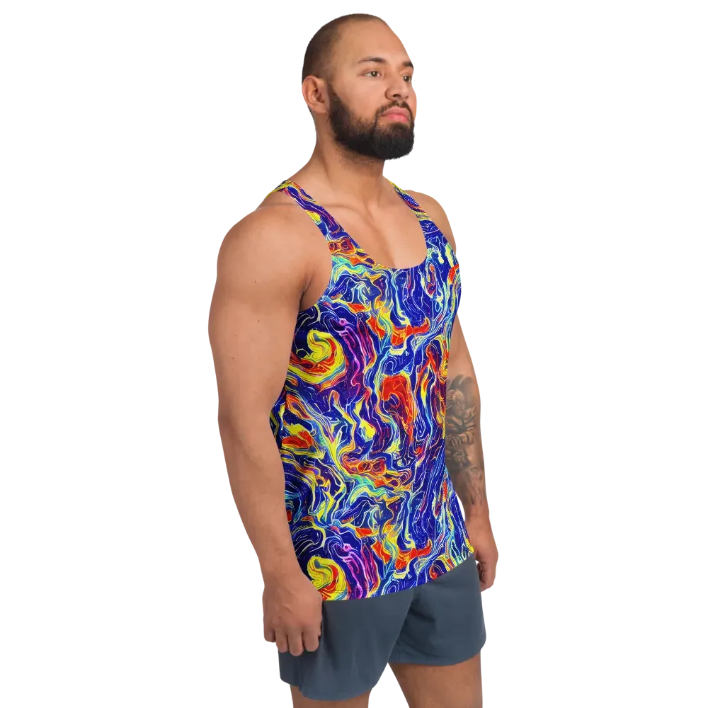 Firework Ocean on Men's Tank Top — Right Front
