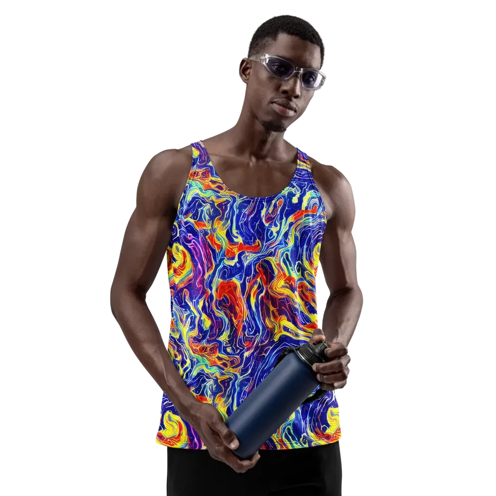 Firework Ocean on Men's Tank Top — Front
