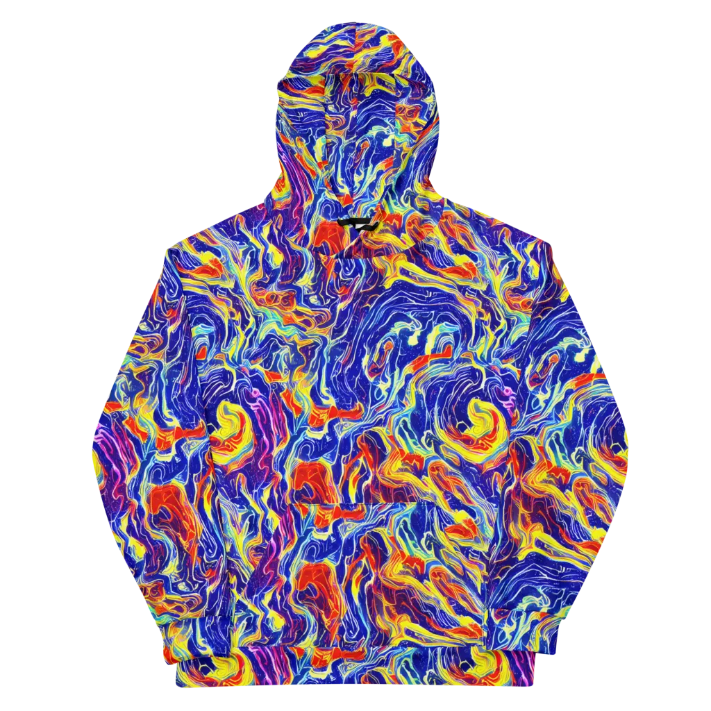 Firework Ocean on Cotton Hoodie — Front