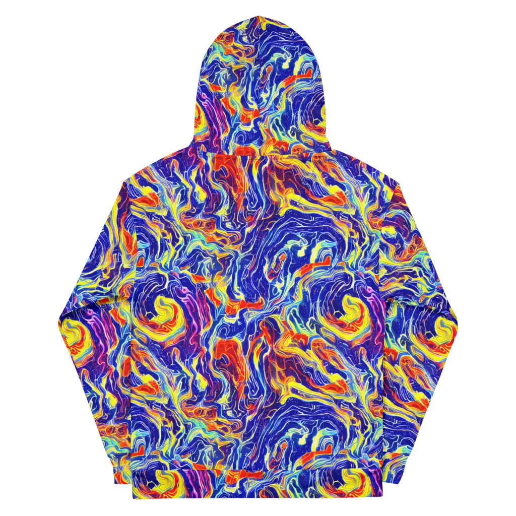 Firework Ocean on Cotton Hoodie — Back