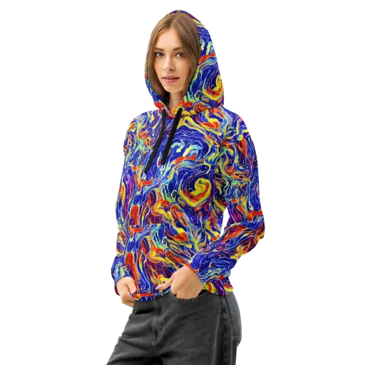Firework Ocean on a Cotton Hoodie