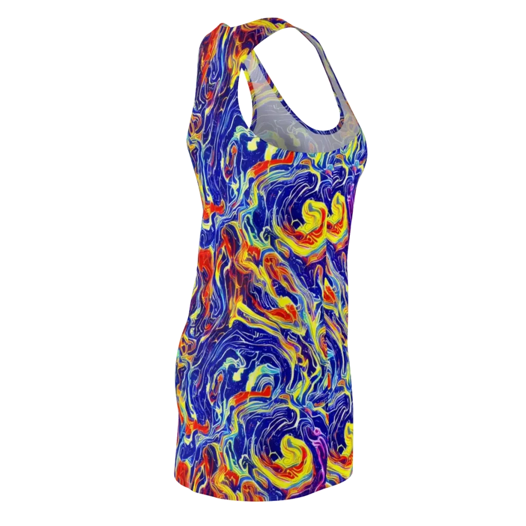 Firework Ocean on Racerback Dress — Back Side