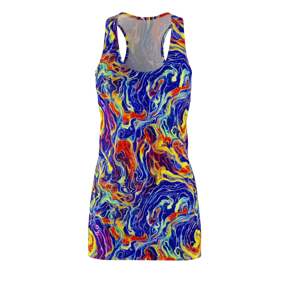 Firework Ocean on Racerback Dress — Front