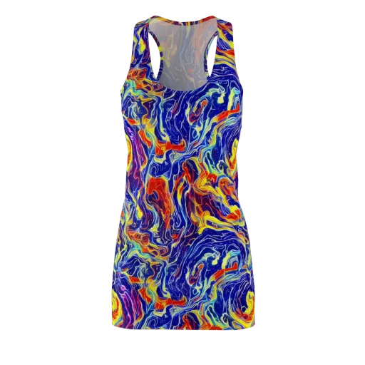 Firework Ocean on a Racerback Dress