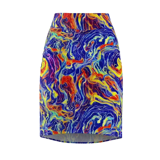 Firework Ocean on a Pencil Skirt