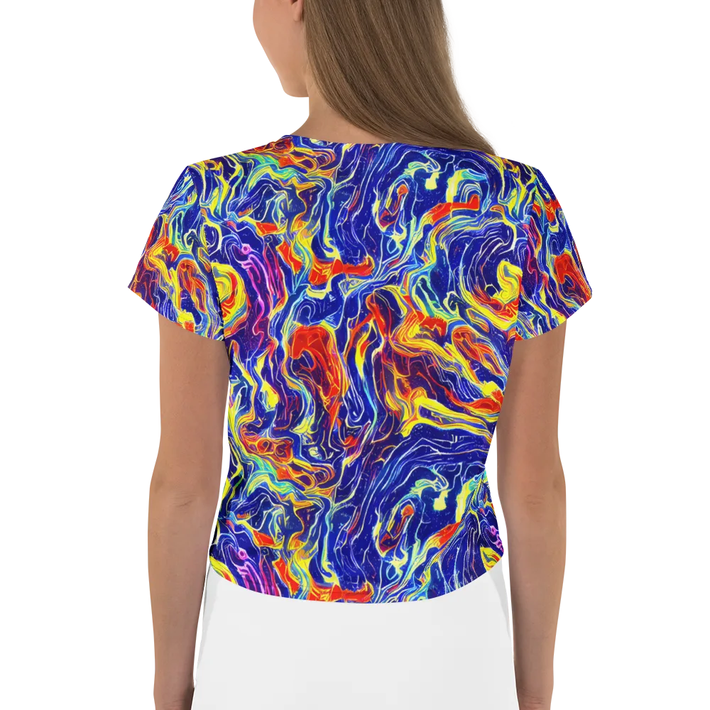 Firework Ocean on Crop Tee — Back
