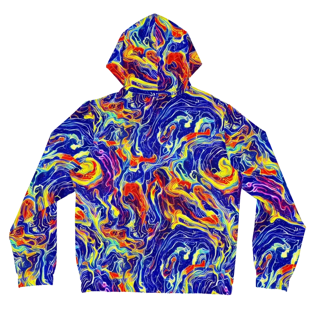 Firework Ocean on Women's Full-Zip Hoodie — Back
