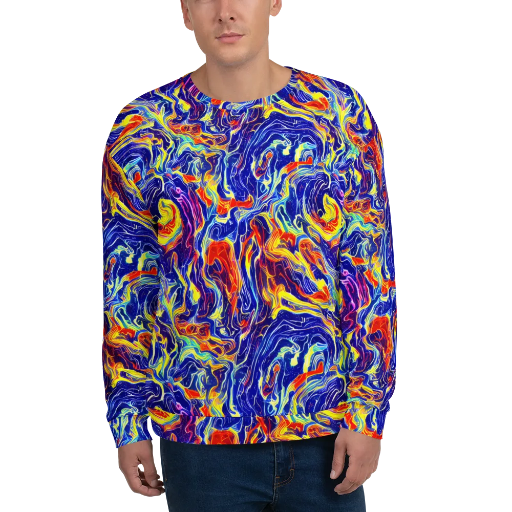 Firework Ocean on Sweatshirt — Front