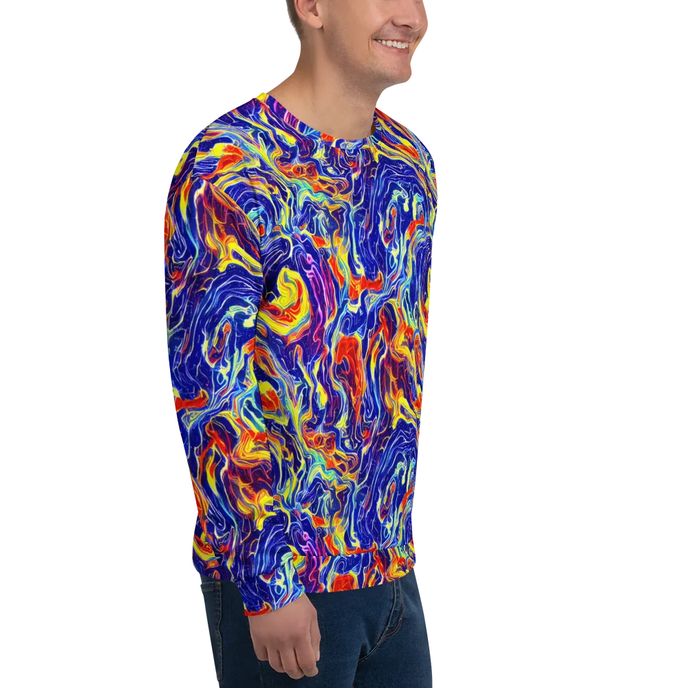 Firework Ocean on Sweatshirt — Right Front
