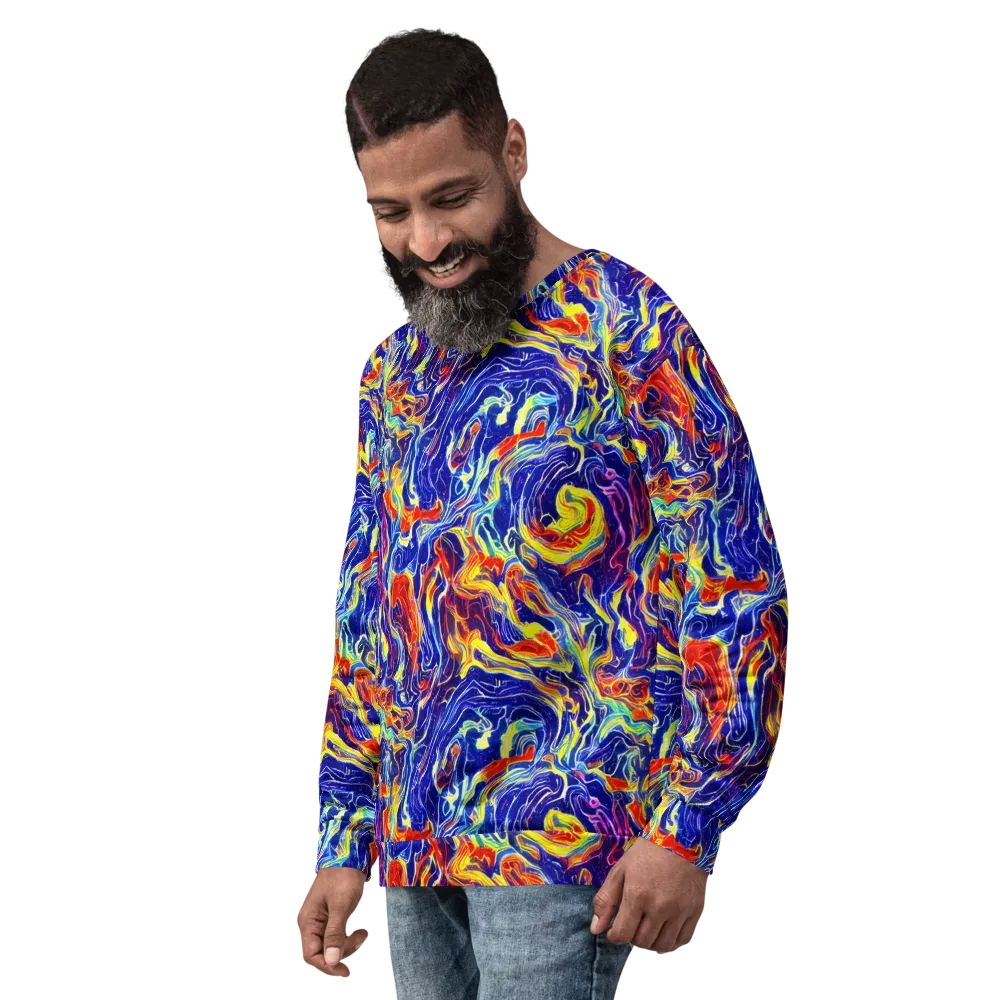 Firework Ocean on Sweatshirt — Left Front