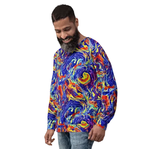 Firework Ocean on a Sweatshirt